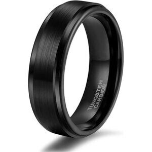 4mm 6mm 8mm Tungsten Rings for Men Women Silver Blue Rose Gold Black